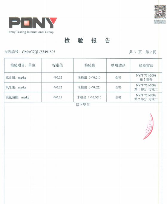 遵義市播宏獼猴桃果業(yè)有限公司檢測(cè)報(bào)告